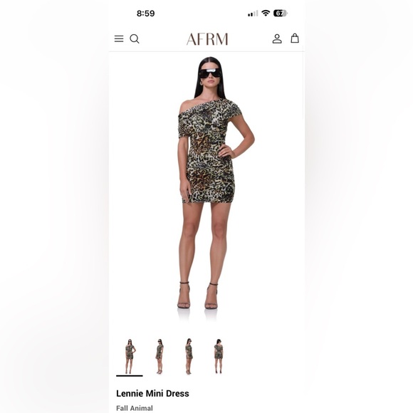 AFRM Leopard Print Mini Dress. NWT - Picture 1 of 6